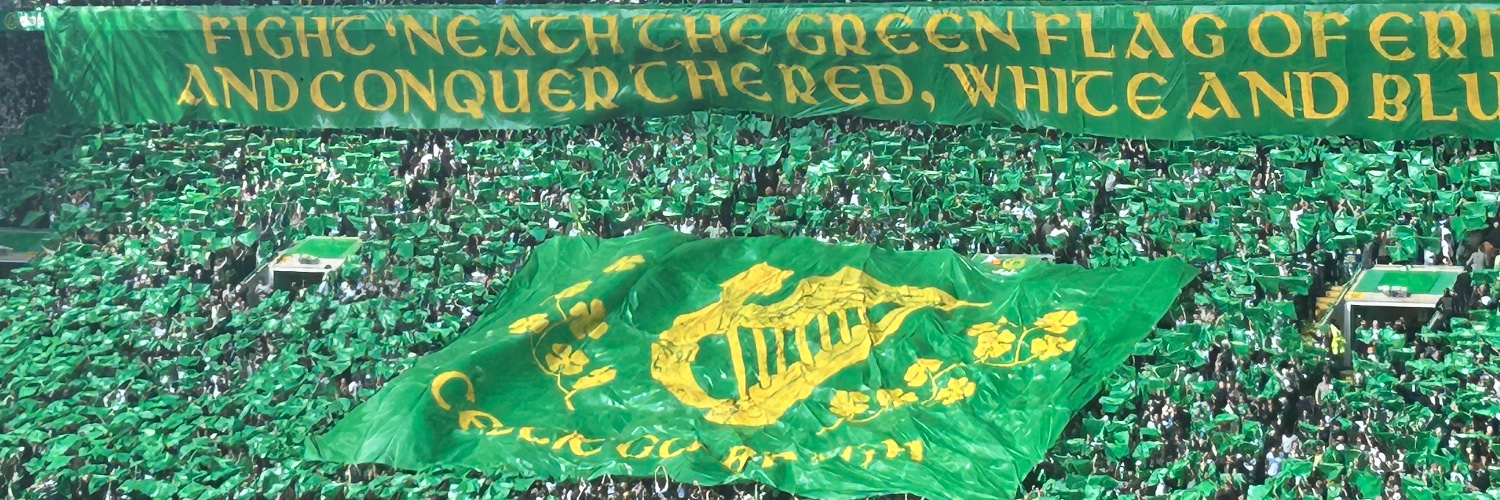 Watching Glasgow Celtic banner