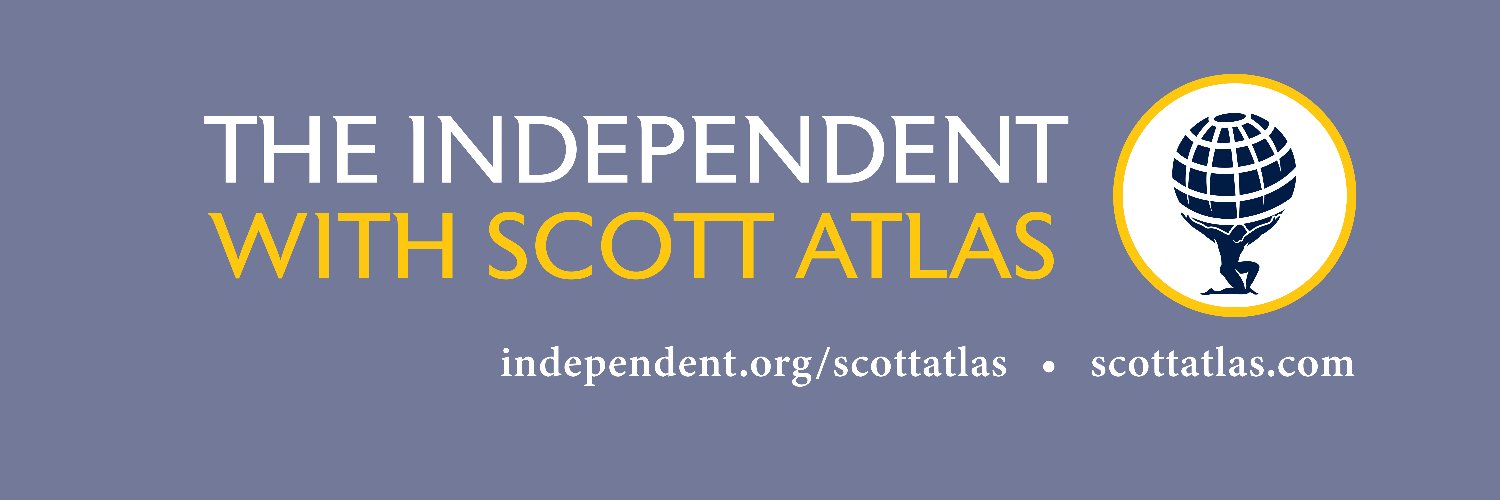 The Independent with Scott Atlas's banner