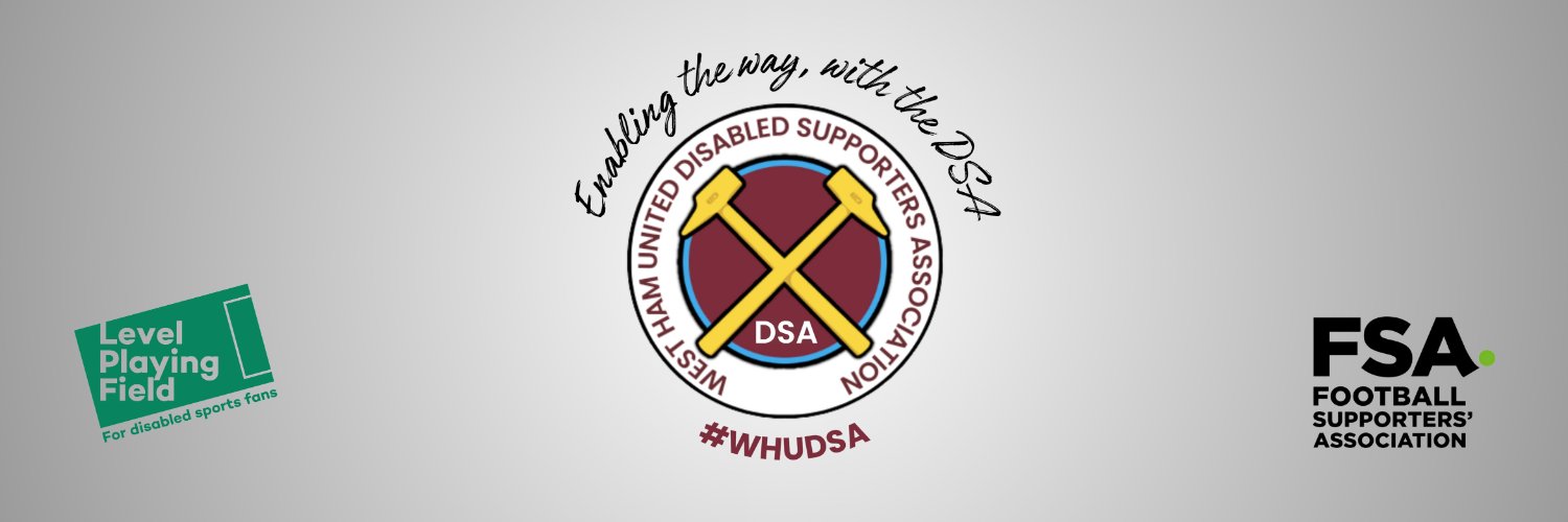 WHU Disabled Supporters Association's banner