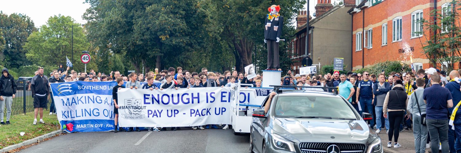 Southend Fan Protest Group's banner