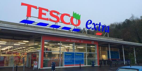 Tesco Extra Risca banner