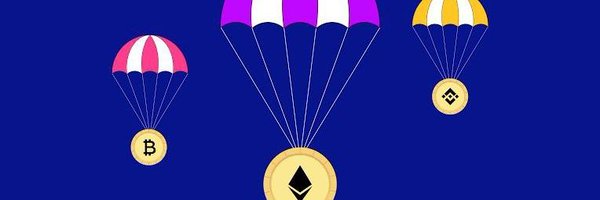 Crypto airdropping Profile Banner