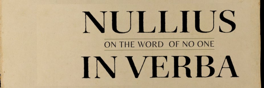 Nullius In Verba's banner