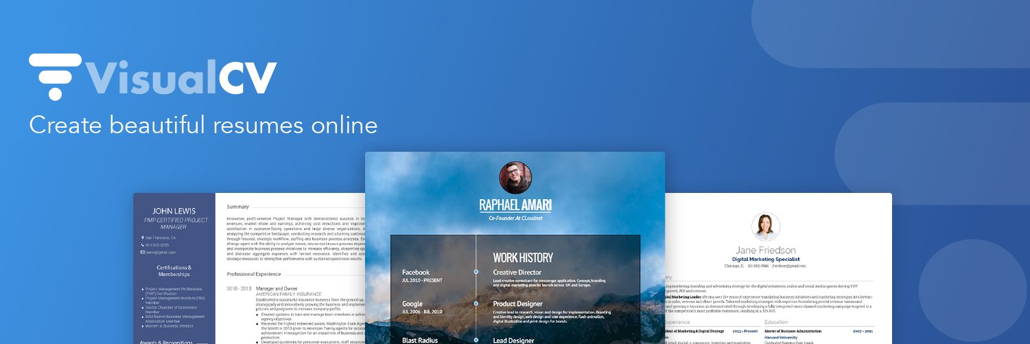 visualcv's profile banner image