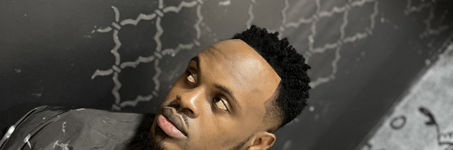Artistic barber's banner