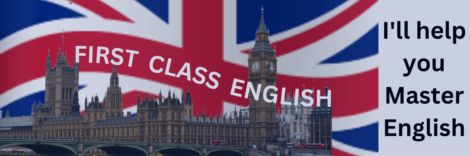 First Class English banner
