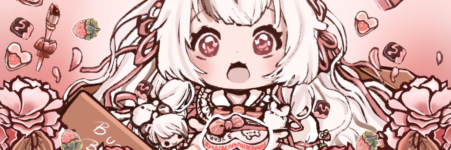 ꧁༒☬𝓡𝓸𝓬𝓸𝓬𝓸☬༒🍓🎀🐇 Arctic Hare Vtuber banner