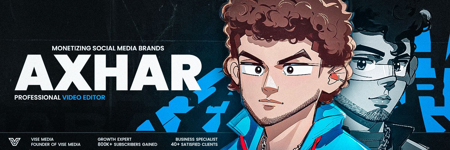 Axhar | Editor banner