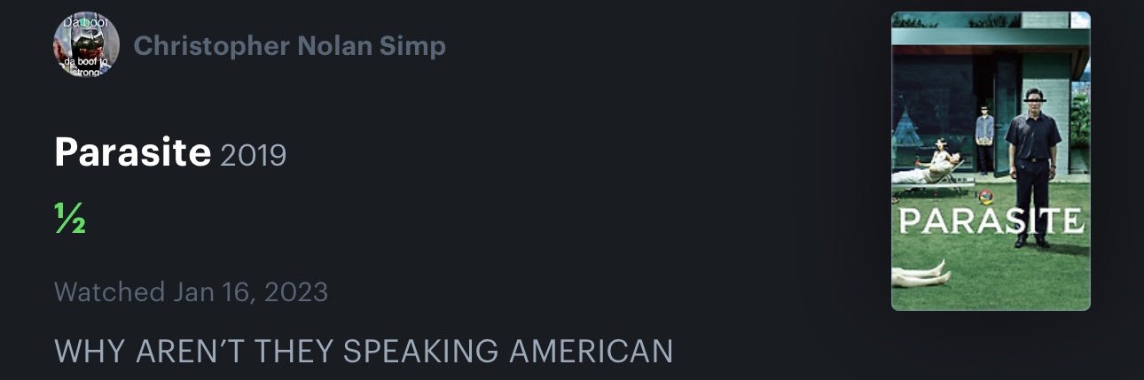Insane Letterboxd banner