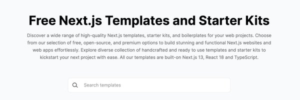 NextJSTemplate Profile Banner