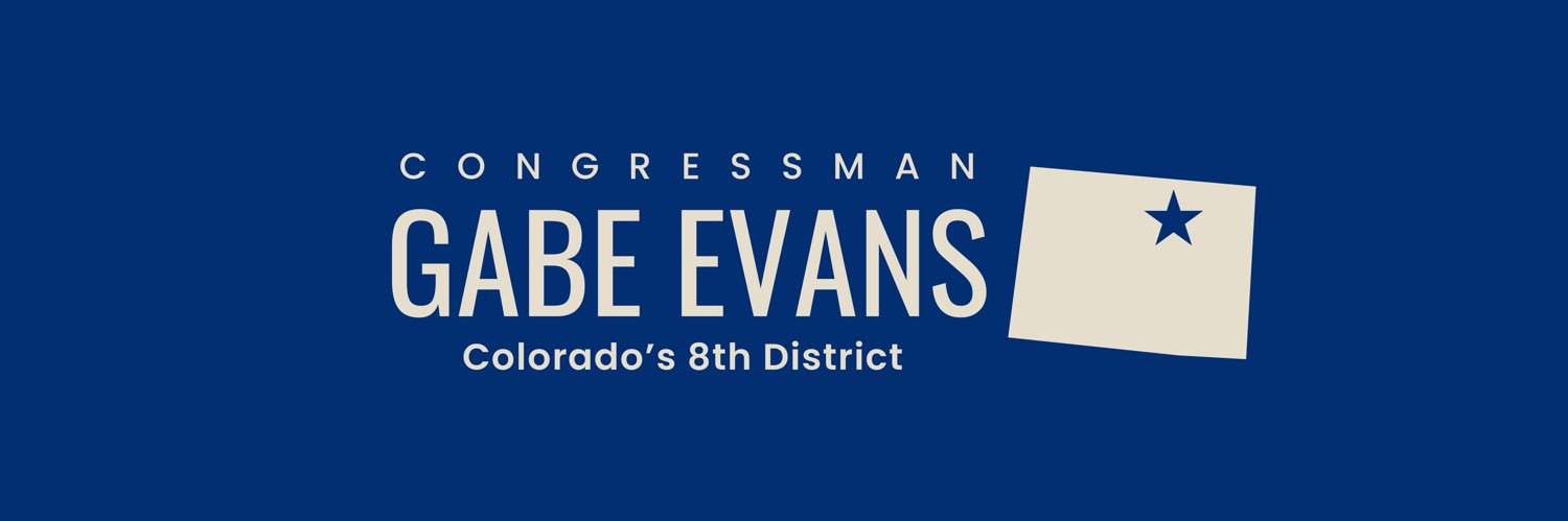 Congressman Gabe Evans's banner