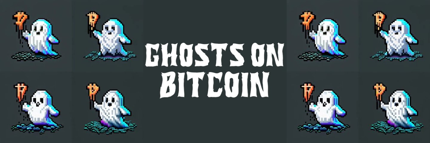 Ghosts On Bitcoin | MINT ON ETH | BURN FOR BTC banner