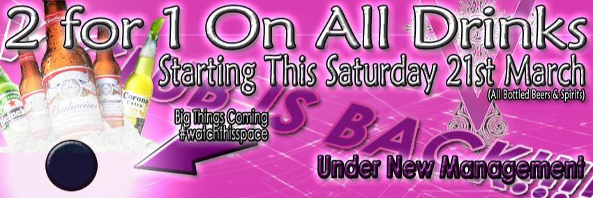 V Club Cheltenham banner