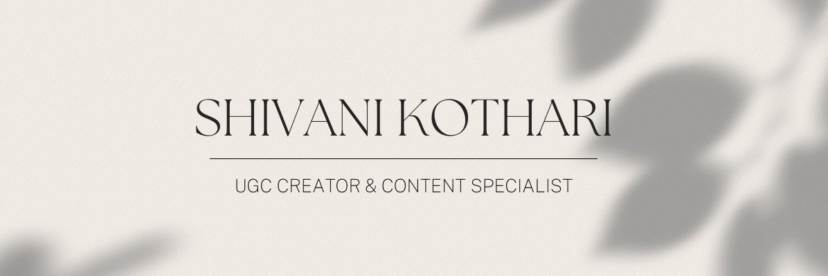 Shivani | UGC | Amazon Influencer | TTS banner