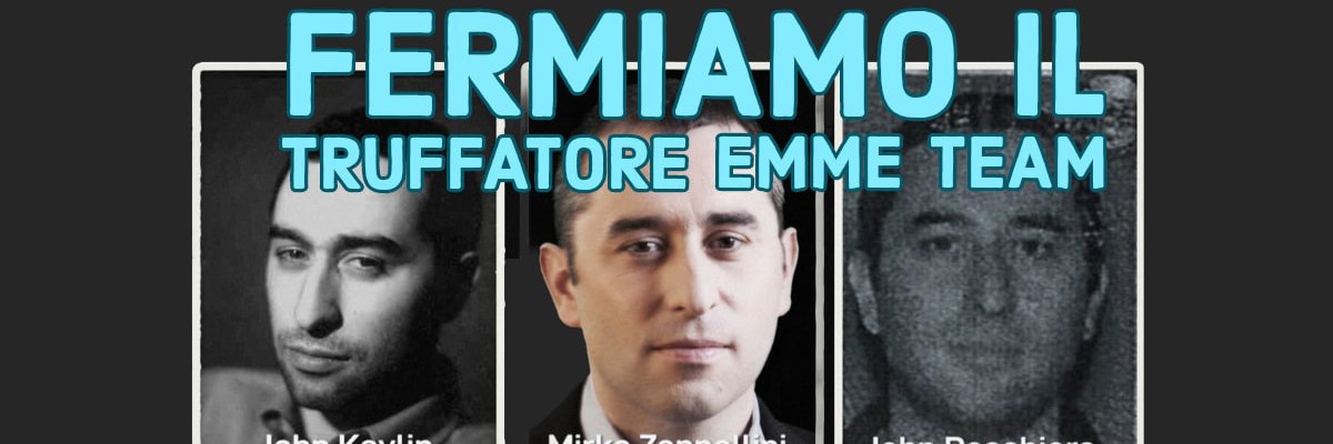 Fermiamo la truffa Emme Team banner