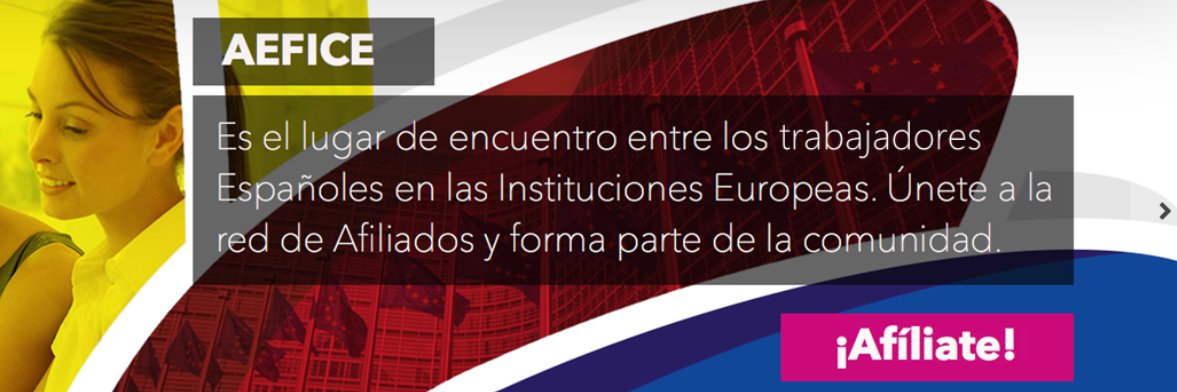AEFICE Asociación Españoles Instituciones Europeas banner