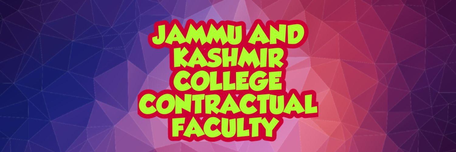 JK College Contractual Faculty banner