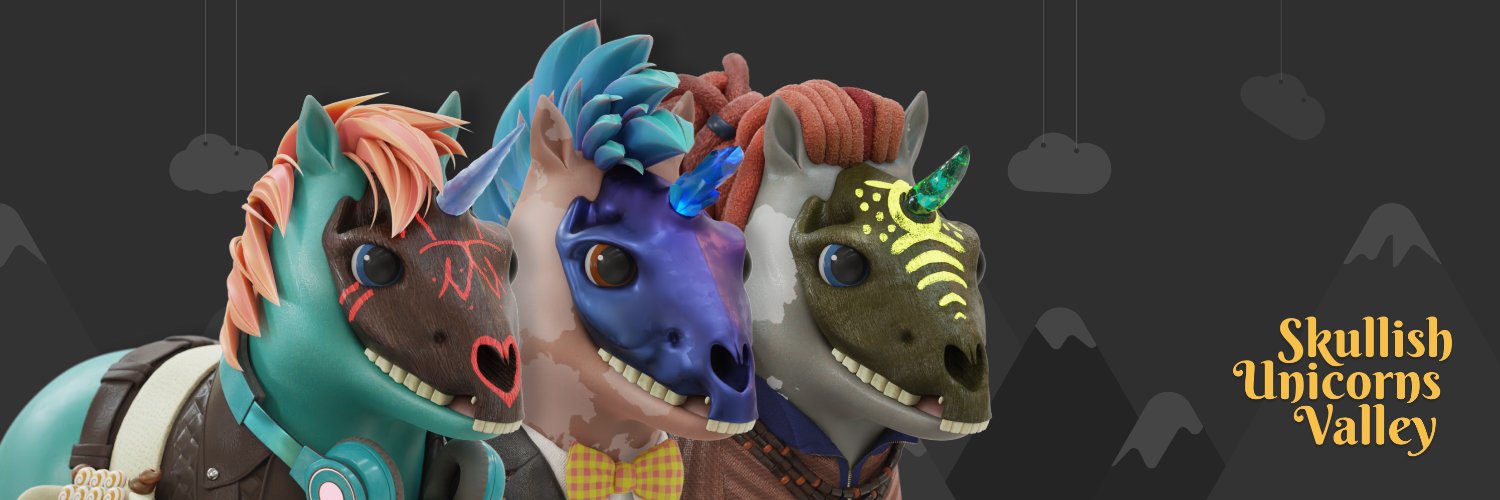Skullish Unicorns Valley banner
