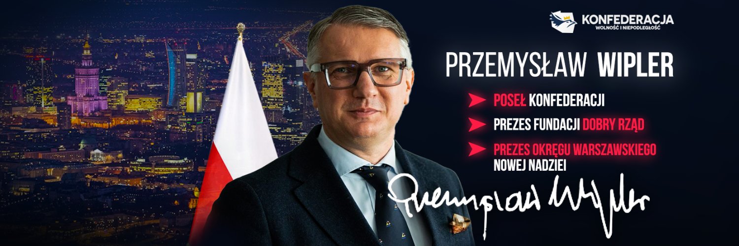 Przemysław Wipler's banner