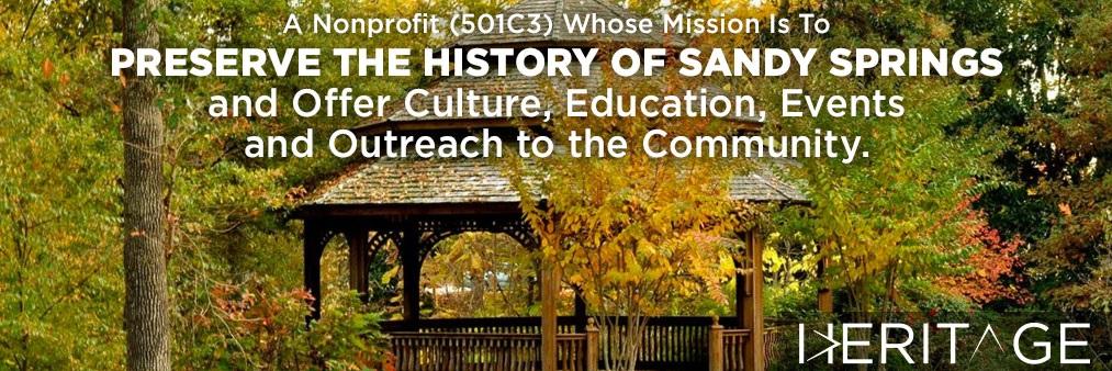 Heritage Sandy Springs Museum and Park banner
