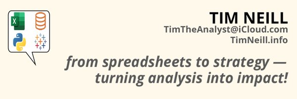 TimDataAnalyst Profile Banner