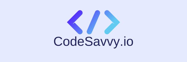 CodeSavvyio Profile Banner