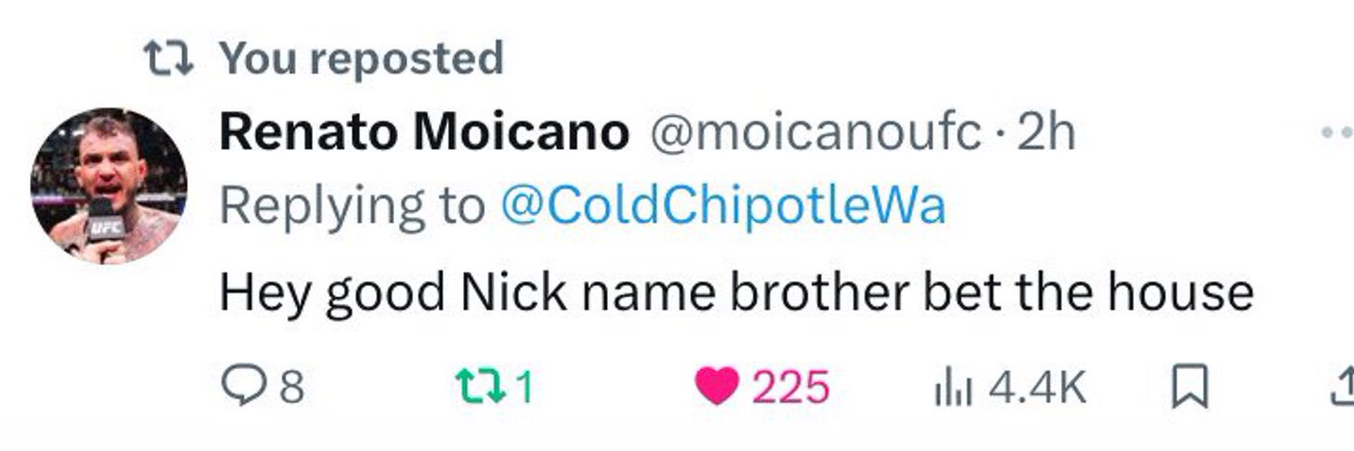 Renato Moicano the 3rd (BOOK MOICANO VS CHANDLER)'s banner