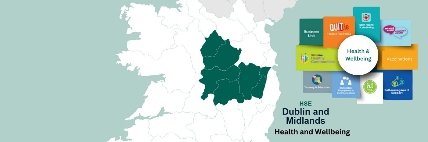 HSE Dublin and Midlands, Health & Wellbeing's banner
