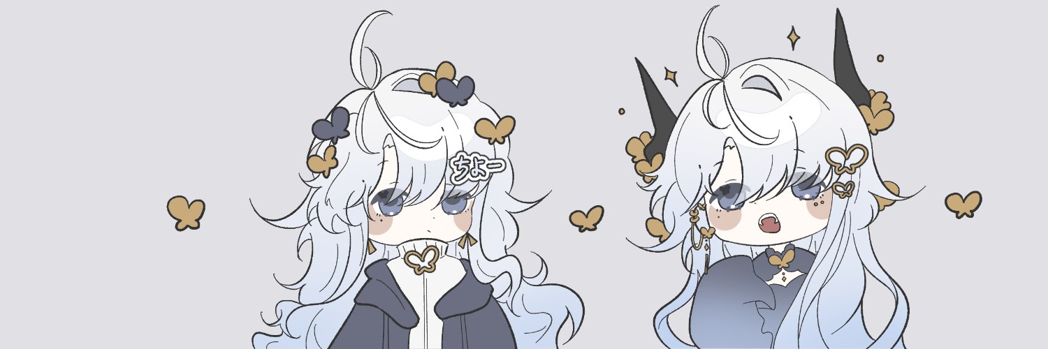 🦋 ʚଓ花千代ン ʚଓ🦋@VTuber準備中 2026 banner