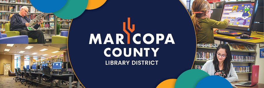 Maricopa County Library District's banner