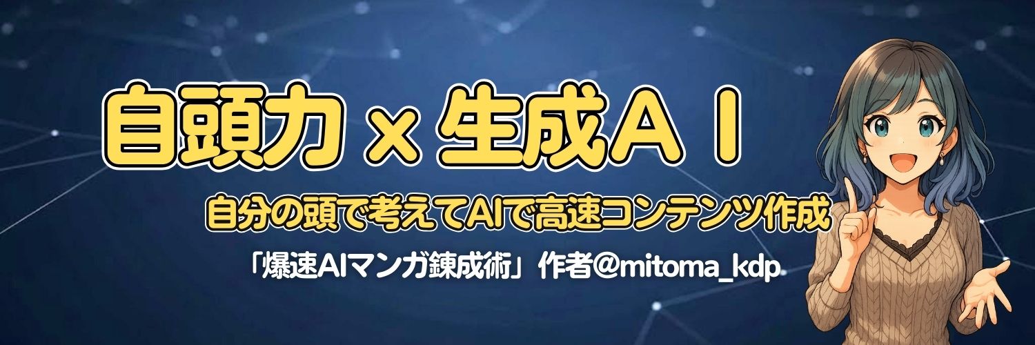 ミトマ＠AIコンテンツ作成 | 爆速錬成術 banner