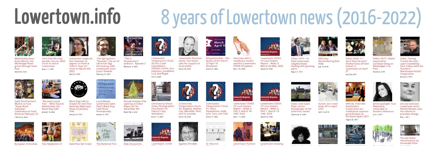 The Lowertown Archive @ Lowertown.info banner