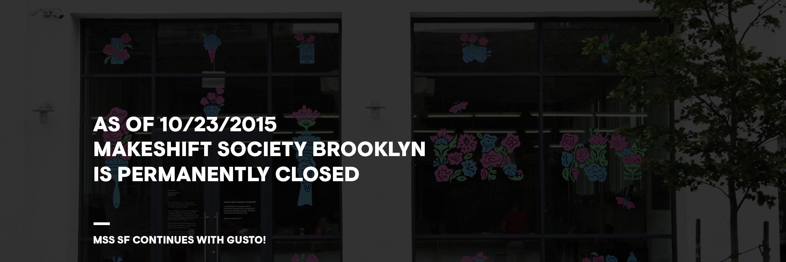 Makeshift Brooklyn banner