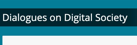 Dialogues on Digital Society banner