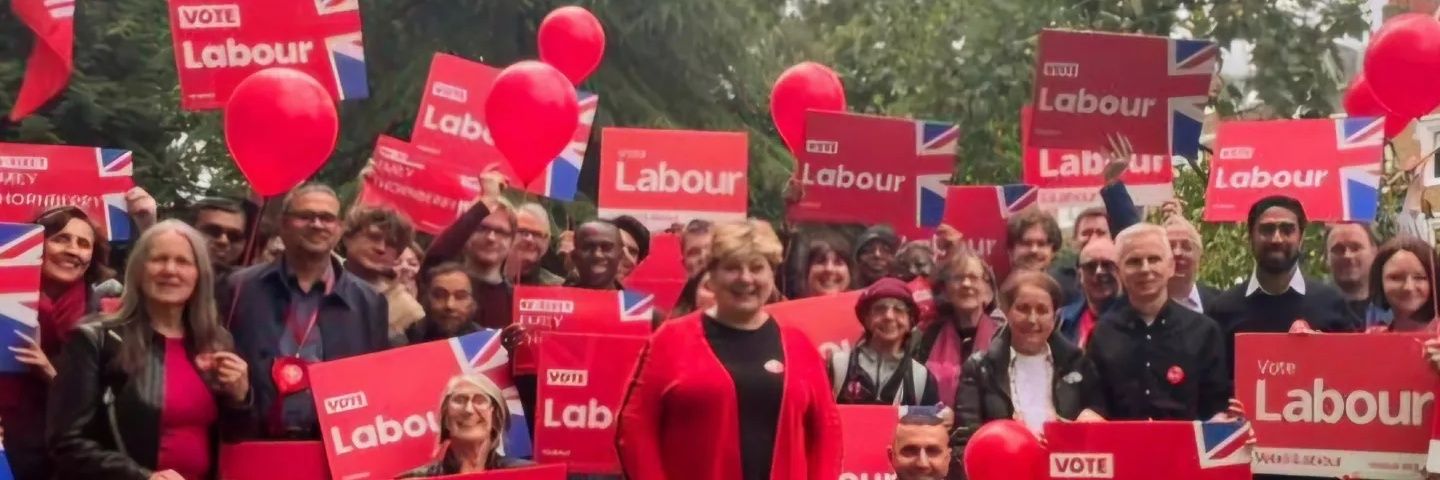 Emily Thornberry's banner
