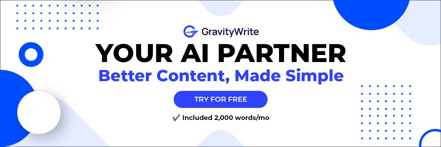 GravityWrite banner