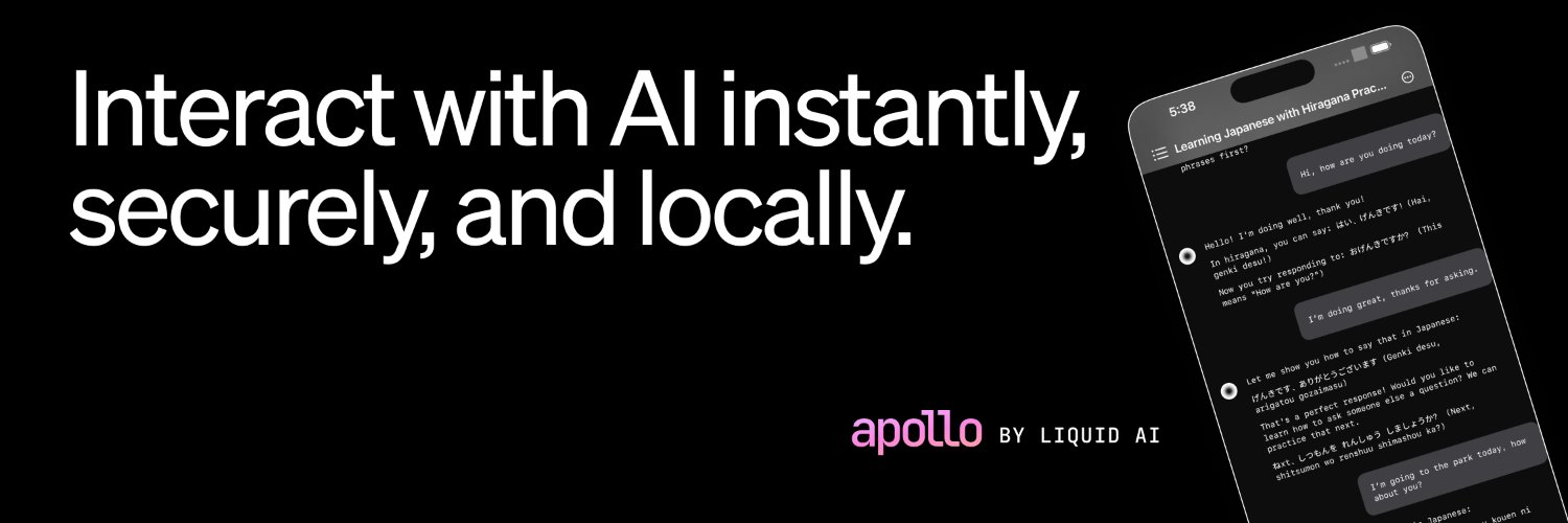 Apollo: Private, local AI now powered by Liquid AI banner
