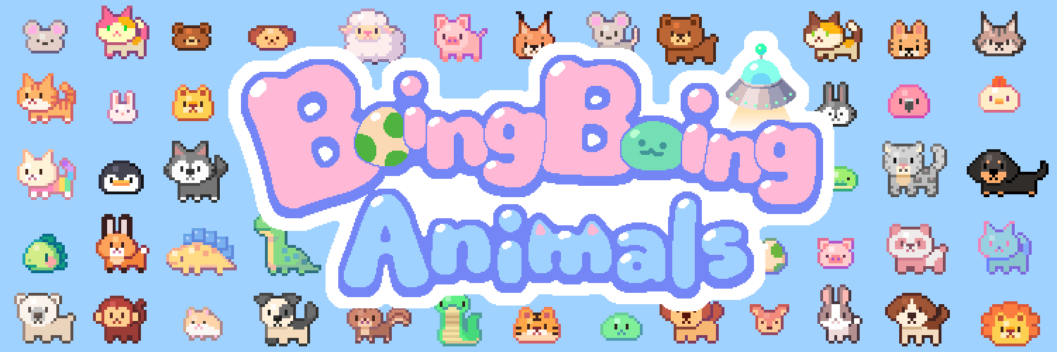 띠용띠용 동물 친구들✨️Boing Boing Animals✨️ぴょんぴょん動物仲間たち's banner