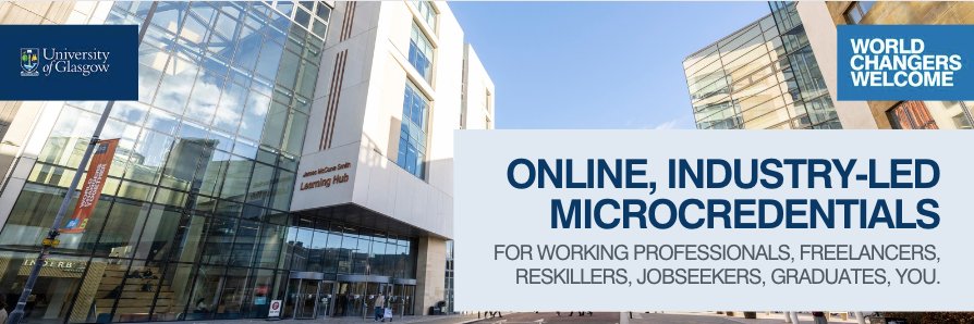 University of Glasgow Microcredentials banner