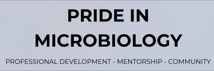 Pride in Microbiology's banner