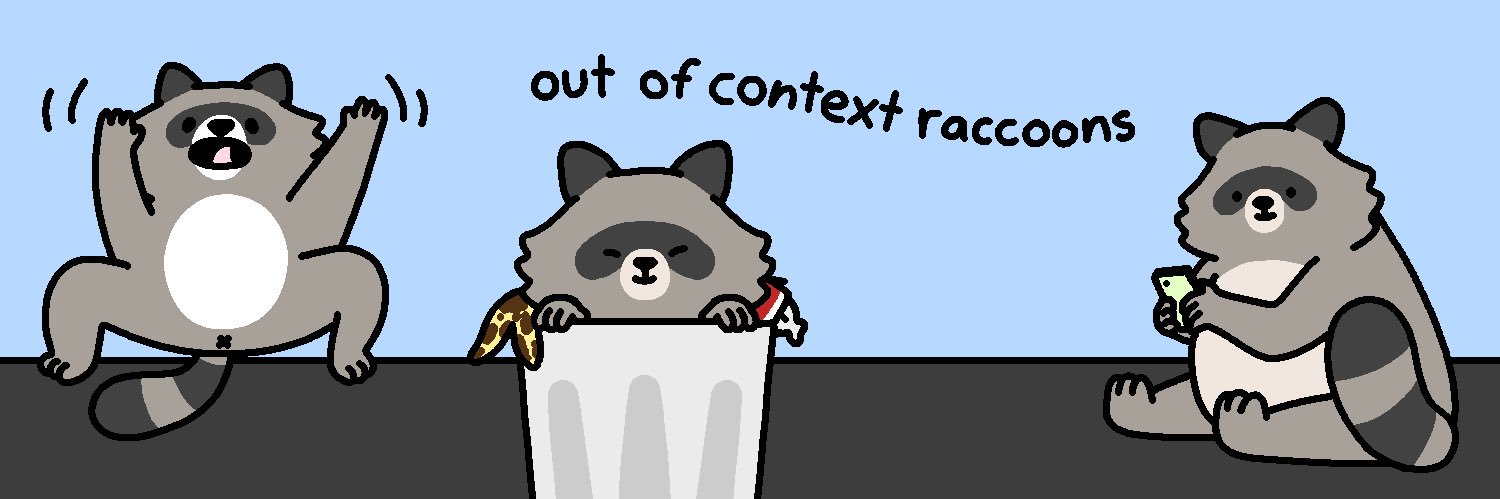 out of context raccoons's banner