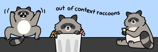 out of context raccoons Profile Banner