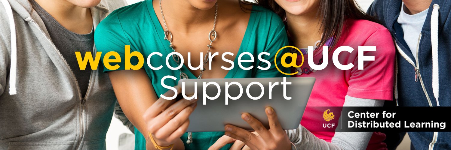 Webcourses@UCF Support banner