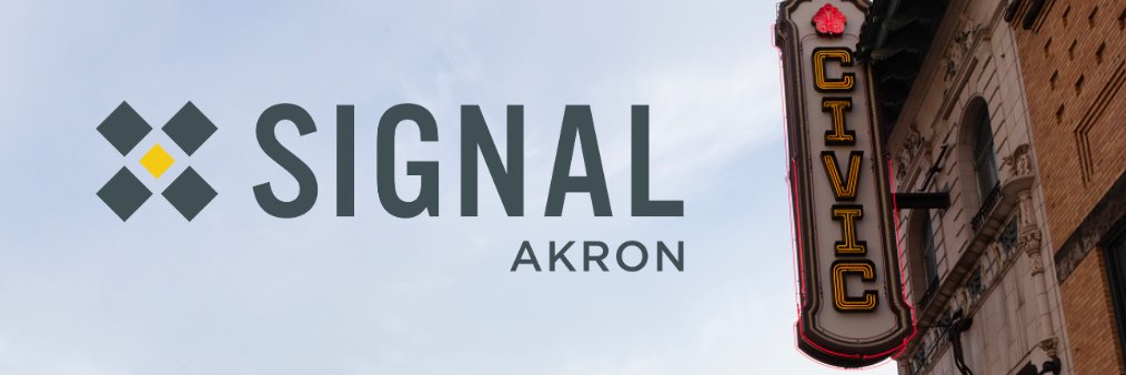 Signal Akron's banner