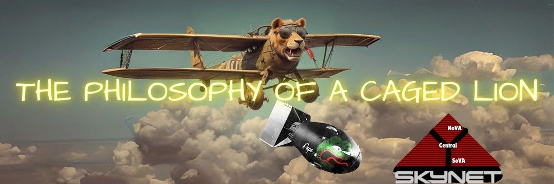 The Philosophy of a Caged Lion's banner