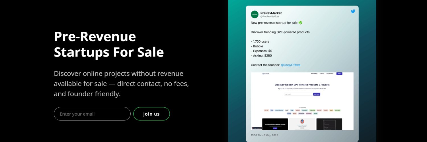 PreRevMarket banner