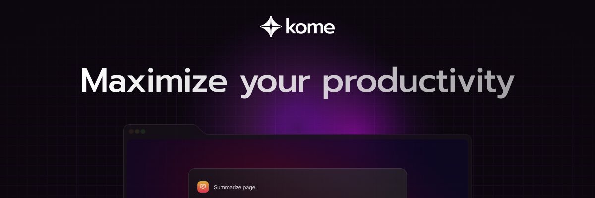 KomeApp's profile banner image