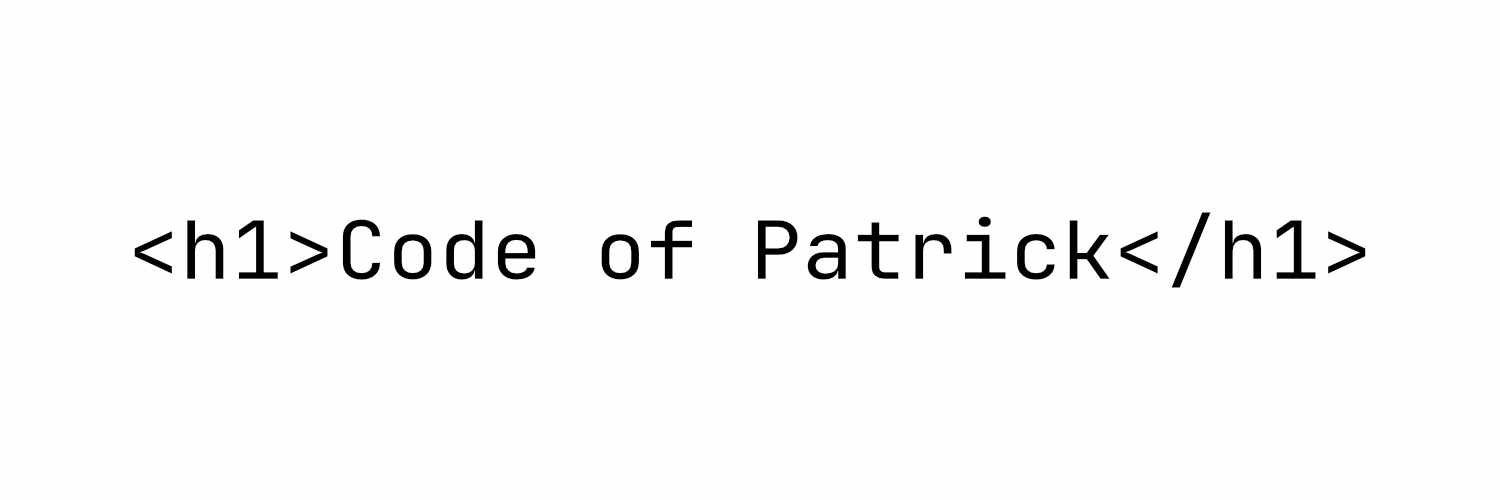 codeOfPatrick banner