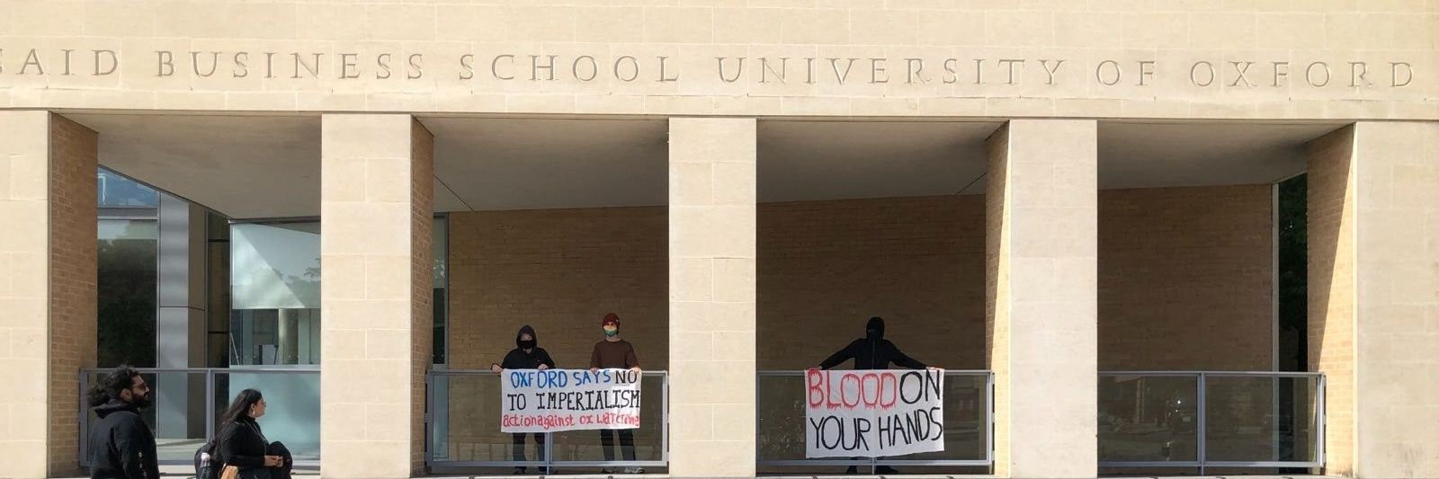 Action Against Oxford War Crimes's banner