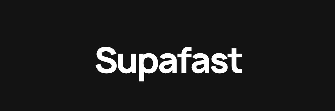 Supafast banner